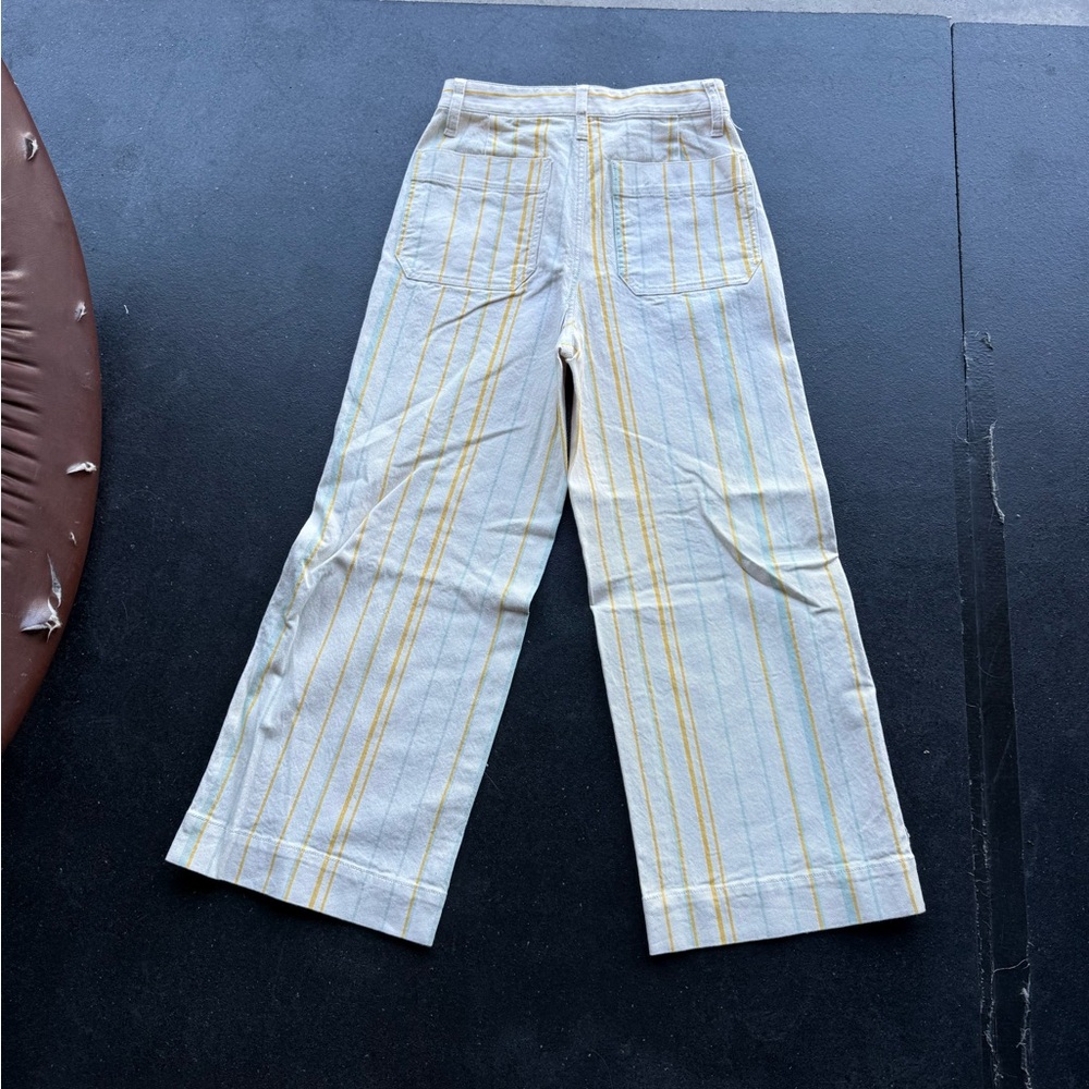 Madewell Men's Striped Chinos in Cream and Yellow